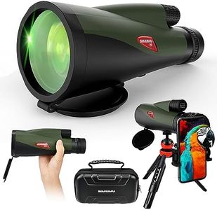 SIMUMU Zoom 10-30x60 Monocular High Power for Adults - Waterproof Telescope with Phone Adapter, Tripod & Leather Case - Perfect for Birding, Hiking, and Hunting