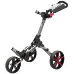 PowaKaddy Unisex 2022 Micra Push Cart Golf Trolley - Gun Metal/Red - One Size