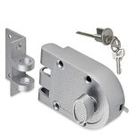 SUMBIN Jimmy Proof Deadbolt Door Lock,Silver Finished