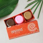 Anuved Herbal Diwali Gift Pack of 3 | 125g Each | Utane, Chandanam, Pahadi Gulab Herbal Soaps | For Oily Skin & Total Skin Repair | Gift Soap Set for Men & Women