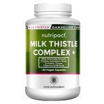 Milk Thistle 14-in-1 Liver Support Complex – 7986mg per Serving – with Dandelion Leaf, Artichoke Extract, Choline, Turmeric, Vitamins & Minerals – 80% Silymarin – 60 Vegan Capsules (not Tablets) – UK