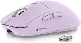 MANBASNAKE Wireless Gaming Mouse, 49g Ergonomic Computer Mouse, Triple Modes PAW3395 26K DPI Optical Sensor, 200h Battery Life, Programmable Buttons, Gaming Accessories for PC/Laptop/Mac (Purple)