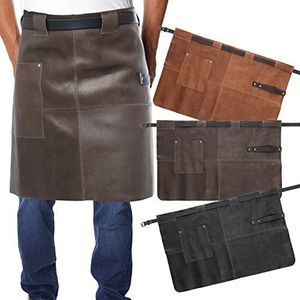 Goodsmania barbecue grembiule grembiule in pelle, alta qualità In Pelle Corto lunghezza 45 cm