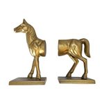 Fox Run Decorative Bookend Set, Horse Design, Set of 2 100% Iron Heavy Bookends