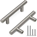 SAYONEYES 20 Pack Brushed Nickel Cabinet Handles 3 Inch Hole to Hole - Stainless Steel Rustic Kitchen Cabinet Hardware – Pull Handle for Dresser, Drawers, Cupboards – 5 Inch Length