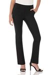 Rekucci Women's Ease into Comfort Classic Bootcut Pant w/Tummy Control (14,Black)