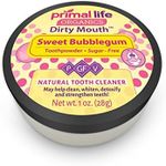 Primal Life Organics - Dirty Mouth Toothpowder, Tooth Cleaning Powder, Flavored Essential Oils with Natural Kaolin & Bentonite Clay, Good for 200+ Brushings, Organic, Vegan (Fruity Bubblegum, 1 oz)