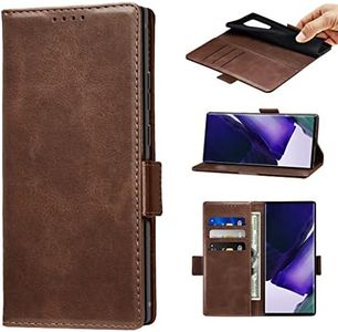 NanHou Samsung Galaxy Note 10 Wallet Case PU Leather Case Magnetic Closure Card Holder Shockproof Flip Cover - Brown