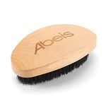 Abeis Premium Wave Brush - 100% Medium Soft Boar Bristles Beard Brush For Man - Hair Brushes With Nature Beech Wood Base-360 Wave Brush (Wood color)