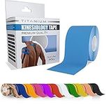 Titanium Sports Kinesiology Tape - 5m Roll of Elastic Water Resistant Tape for Support & Muscle Recovery - Quality Sports Tape