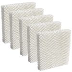 KeYiJia HFT600 Filter T Humidifier Wick Filter Compatible with Honeywell Tower HumidifierHEV615 HEV620 Replace Part HFT600T, HFT600PDQ Accessory (Pack of 5) (White)