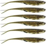 QualyQualy Soft Swimbait Fishing Lures Jerk Shad Minnow Drop Shot Lure Bass Bait Shad Bait Shad Lure Soft Jerkbait for Bass Trout Pike Walleye Crappie 2.95in 6Pcs Color 5