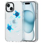 MOSNOVO for iPhone 15 Case - Clear Slim Shockproof TPU+PC, [ 6.6 ft Drop Protection/Anti Peel Off ] - Space Turtle