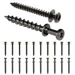 laffeya Picture Hanging Screws, Double-Headed Bear Claw Screw, 4in1 Hooks for Sawtooths, D-Rings, Wire and Keyholes (40, Black Mix Size)