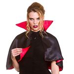 Wicked Costumes Adult Unisex Deluxe Mini 14" Vampire Cape with attached Collar (One Size) Halloween Fancy Dress Accessory