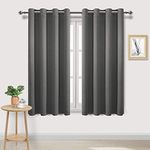 DWCN Curtains for Bedroom Blackout Curtains Eyelet Grey Curtains for Living Room Thermal Curtains & Drapes 52 x 63 Inch 2 Panels