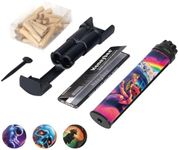 HINITOYOU Cone Rolling Machine and Cone Loaders,Cone Filler Portable Home Pre-Roll Machine for King Size&1 1/4 Size Pre-Rolled Cones (Purple)