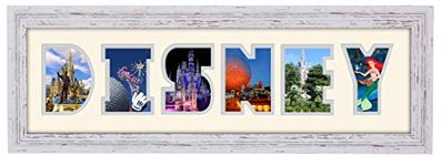 Disney Photo Frame for your own Disney Holiday photo memories 1259-CC (Shabby Chic Finish Frame Cream Mount Grey Inside)