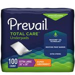 Prevail Proven | Super Absorbent Underpad | Ultimate Absorbency | 30"x30" X-Large Pad | 100 Count (4 Packs of 25)