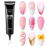 Makartt 15g 3D Sculpting Gel Nail Glue for Nail Designs DIY Nail Art Craving Builder Gel Clear Gel Polish for Drawing, Molding, Sculpture and Decoration