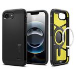 Spigen Tough Armor (Ai) Magfit Back Cover Case Compatible with iPhone 16e (TPU + Poly Carbonate | Black)