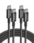 Anker 333 USB C to USB C Charger Cable (6ft 100W, 2-Pack), USB 2.0 Type C Charging Cable Fast Charge for MacBook Pro 2020, iPad Pro 2020, iPad Air 4, Samsung Galaxy S21, Pixel, Switch, LG, and More