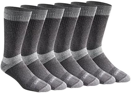 Dickies Men's Dri-tech Moisture Control Max Full Cushion Crew Socks Multipack, Charcoal (6 Pairs), X-Large