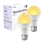 Wyze Bulb White, 800 Lumen, 90+CRI WiFi Tunable-White A19 Smart Light Bulb, Compatible with Alexa and Google Assistant, Two-Pack