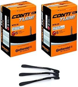 Continental Lot de 2 chambres à air Conti Tube VTT 29" (47/62-622) SV avec 3 démonte-pneus MSdeux-roues