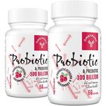 Probiotics for Women - 300 Billion CFU, 12 Diverse Strains + Prebiotic - Women's Probiotics for Daily Digestive, Vaginal & Urinary Health, Immune Support, 120 Capsules