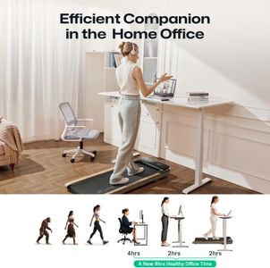 UREVO Wooden Under Desk Walking Pad Treadmill – SmartCoach App, Remote Control