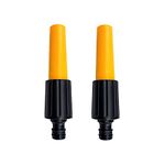 2 Pcs Hose Nozzles, Garden Spray Gun Spray Nozzle Hosepipe Sprayer Head Garden Hose Adjustable Spray for Watering Plants Shower Pet Car Washing Yellow