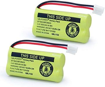 QBLPOWER 2.4V Rechargeable Battery for at&T and Vtech Phones BT18433 BT184342 BT28433 BT284342 BT-8300 BATT-6010 BT1011 BT1018 BT1022 BT1031 89-1326-00-00/89-1330-01-00/CPH-515D(Pack of 2)