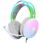 Game Punk Nova Light Translucent RGB Gaming Headset – Compatible with Gaming PCs, Xbox Series X/S, Playstation 4/5, Nintendo Switch, Tablets & Smartphones – Passive Noise Cancelling, Adjustable Mic