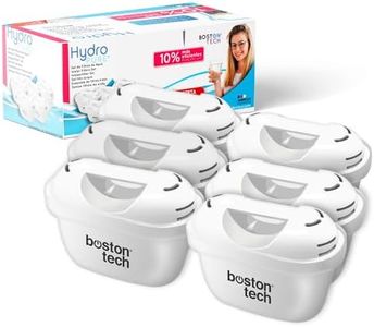 Filtros de agua Hydro Pure+ filtrantes compatibles con jarras Brita Maxtra/Maxtra+/PerfectFit/Basics que reducen la cal y el cloro NO REQUIERE ADAPTADOR (Paquete de 6)