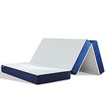 Molblly Folding Mattress Double,15 cm Foldable Mattress Double Size with Memory Foam,Washable Cover & Pressure Relief Tri Fold Mattress Double for Fire Resistant,bed in a box(135x190x15)