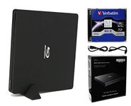 Pioneer BDR-XS07UHD Portable 6X Ultra HD 4K Blu-ray Burner External Drive Bundle with Cyberlink Software Download Installation Code, 25GB M-DISC BD-R and USB Cable - Burns CD DVD BD DL BDXL Discs