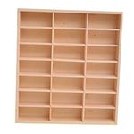 Perfeclan Wooden Diecast Car Display Rack Diecast Toys Organizer Storage Multiuse Action Figures Display Shelf for Counter Business Home Retail, 21 Grid