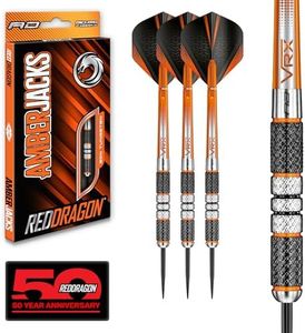 RED DRAGON Amberjack 2: 21g Tungsten Darts Set with Flights and Shafts (Stems)
