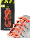 Caterpy RUN - Ultimate No Tie Shoelaces for Adults & Kids - Versatile & Easy-to-Use Shoe Laces - Citrus Orange, Standard, Single Pack