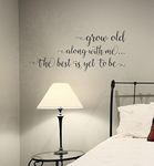 Grow Old Along with Me Bedroom Wall Saying Vinyl Decal Stickers 23x10-Inch Black