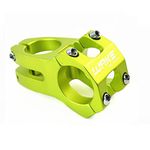 Wake 31.8 Stem 45mm Bike Stem Mountain Bike Stem Short Handlebar Stem for Most Bicycle, Road Bike, MTB, BMX, Fixie Gear, Cycling (Aluminum Alloy, Green)