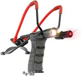Hunting Slingshot for Adults Wrist Rocket Tactical Slingshots Powerful Professional Slingshot Night Hunting (Slingshot with Laser and led)