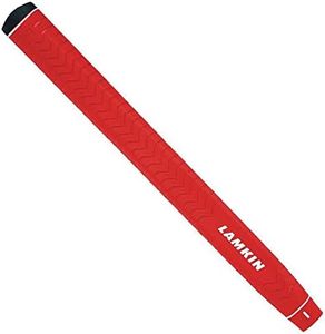 Lamkin Deep Etched Golf Grips, Putter Grips, with Lamkin Genesis Technology, Red