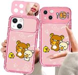 JoySolar for iPhone 13 Case Cute Cartoon Case with Makeup Mirror i13 Phone Case for Women Teen Girls Funny Cool Unique Protective Cover for iPhone 13 6.1", Bear