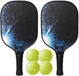 Franklin Pickleball 2 Player Carbon Fiber Paddle and X-40 Pickleball Set - (2) Carbon Fiber Paddles - (4) X-40 Balls - Carry Bag - USA Pickleball Approved
