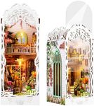 Lycidae Book Nook Kit, DIY Dollhouse Booknook, Mini Doll House, with LED Lights, Room Model Kit for 14+ Teens and Adults Building, Creativity Gift, Home, Bookshelf Decor(Gardenhouse)