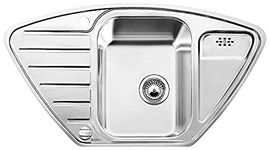 BLANCO 516277 Lantos 9 E-IF Kitchen Sinks, Stainless Steel, 90 cm Unterschrank