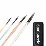 Stationerie Paint Brush Set Handmade Soft Aqua Synthetic Hair with Stainless Wire Ideal for Art Paint, Watercolor, Quill, Oil Acrylics, Artists Brush Set (Candy MOP)