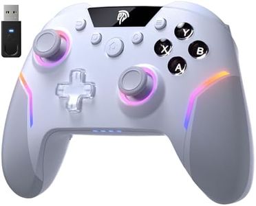 EasySMX X20 Wireless Gaming Controller with RGB Backlit, 2-Stage Hall Effect Stick, 1000Hz Polling Rate, 6-Axis Gyro on Multi-Platform, Mech Buttons- Compatible with PC/Switch/Steam/Android